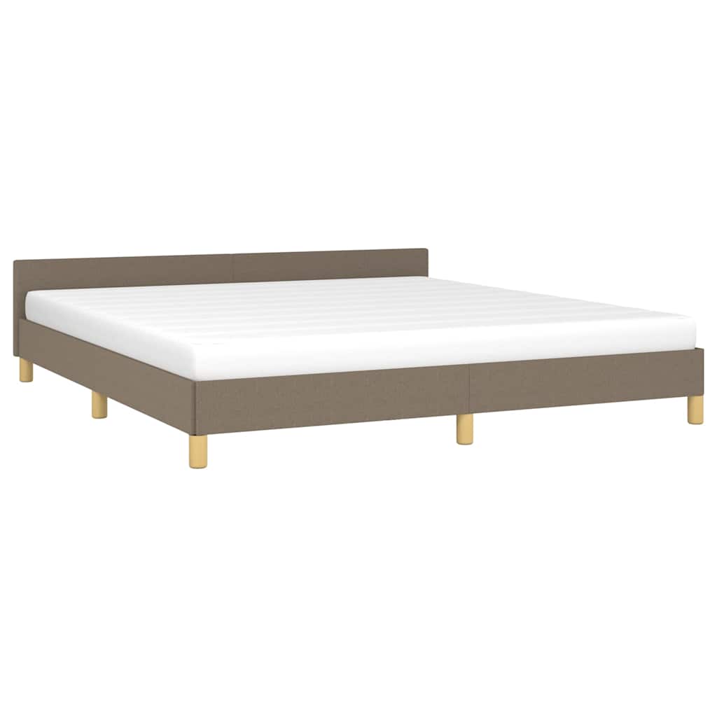 vidaXL Cadru de pat fără saltea, gri taupe, 180x200 cm, textil vidaXL Cadru de pat fără saltea, gri taupe, 180x200 cm, textil