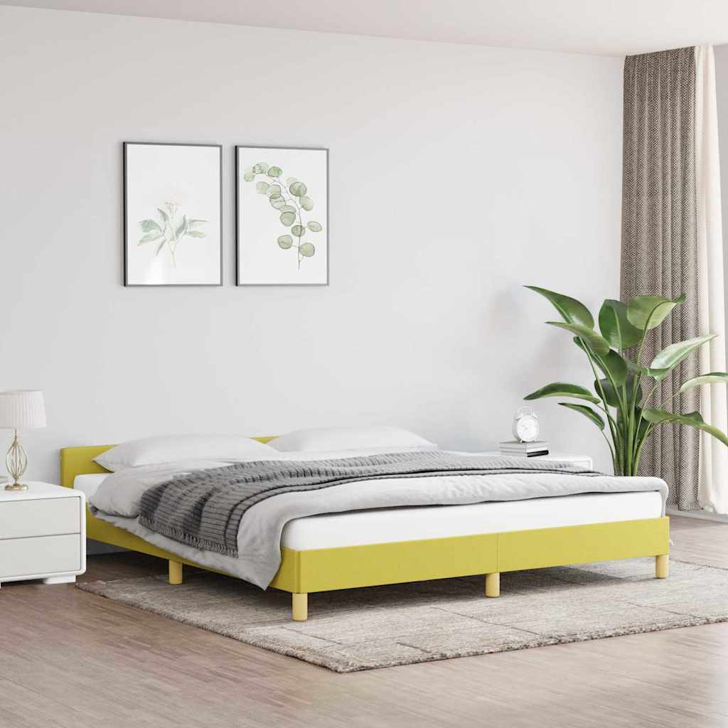 vidaXL Cadru de pat fără saltea, verde, 180x200 cm, textil vidaXL Cadru de pat fără saltea, verde, 180x200 cm, textil