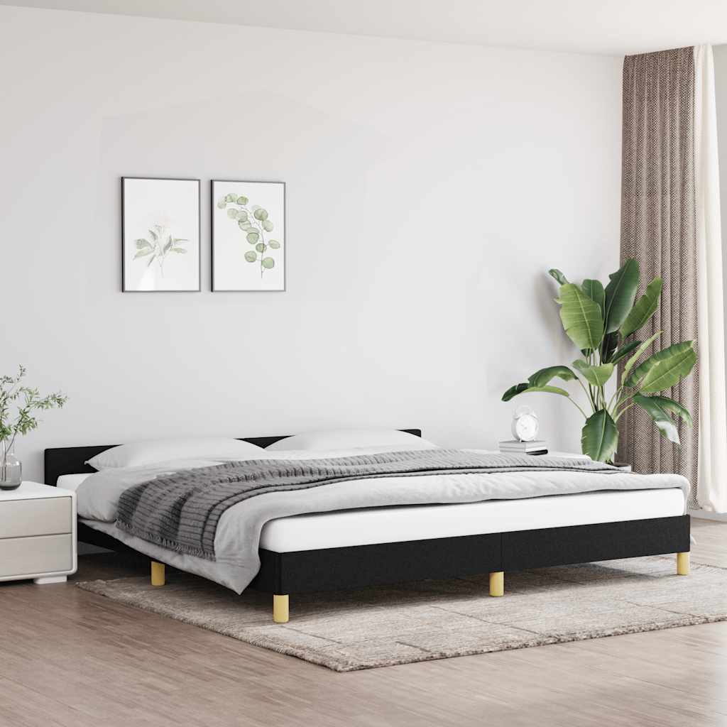 vidaXL Cadru de pat fără saltea, negru, 200x200 cm, textil vidaXL Cadru de pat fără saltea, negru, 200x200 cm, textil