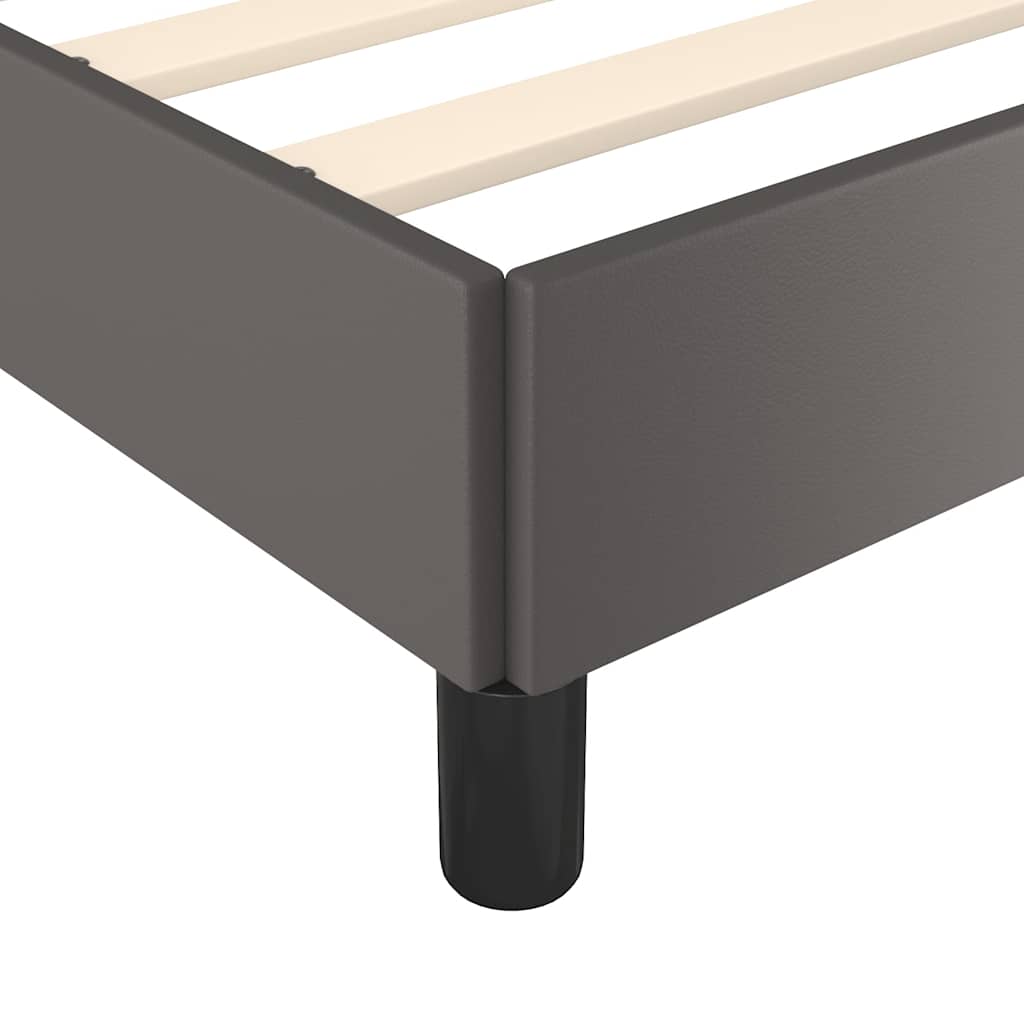 vidaXL Cadru de pat cu tăblie fără saltea, gri, 90x200 cm