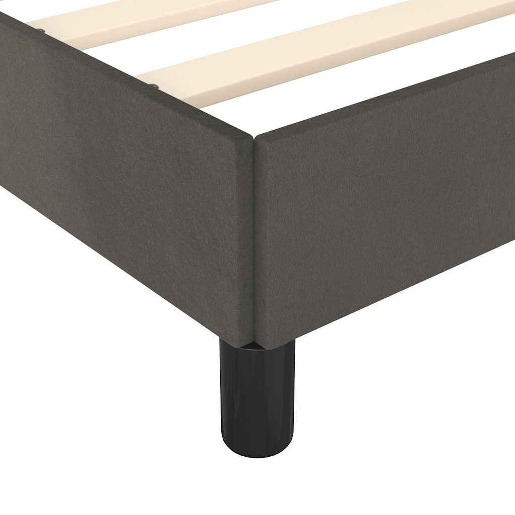 vidaXL Cadru de pat fără saltea, gri închis, 80x200 cm, catifea vidaXL Cadru de pat fără saltea, gri închis, 80x200 cm, catifea
