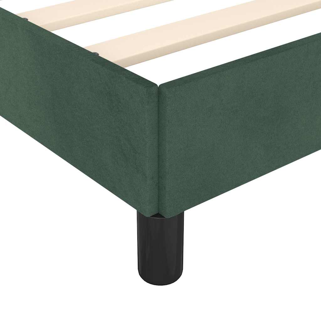 vidaXL Cadru de pat fără saltea, verde închis, 140x200 cm, catifea vidaXL Cadru de pat fără saltea, verde închis, 140x200 cm, catifea
