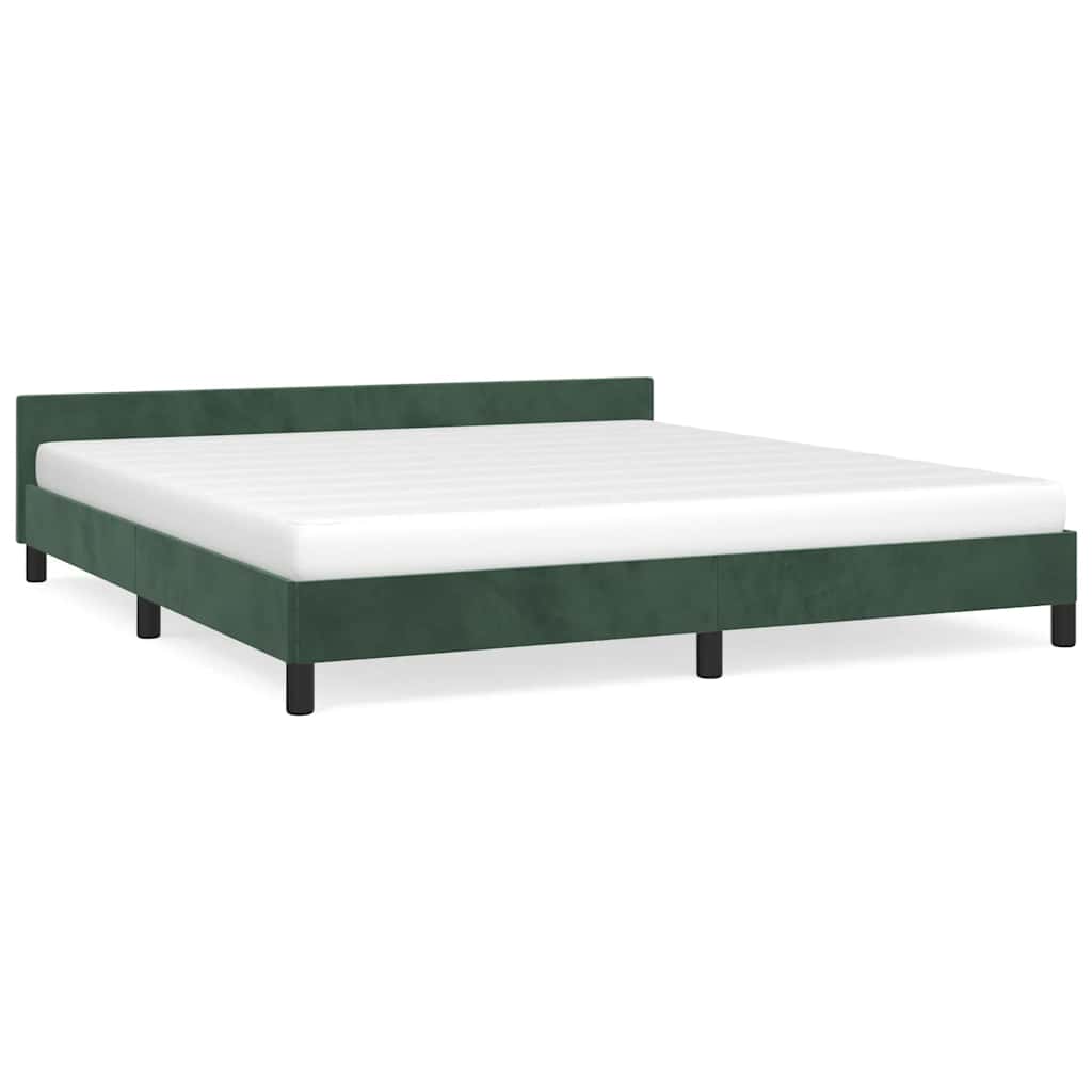 vidaXL Cadru de pat fără saltea, verde închis, 180x200 cm, catifea vidaXL Cadru de pat fără saltea, verde închis, 180x200 cm, catifea