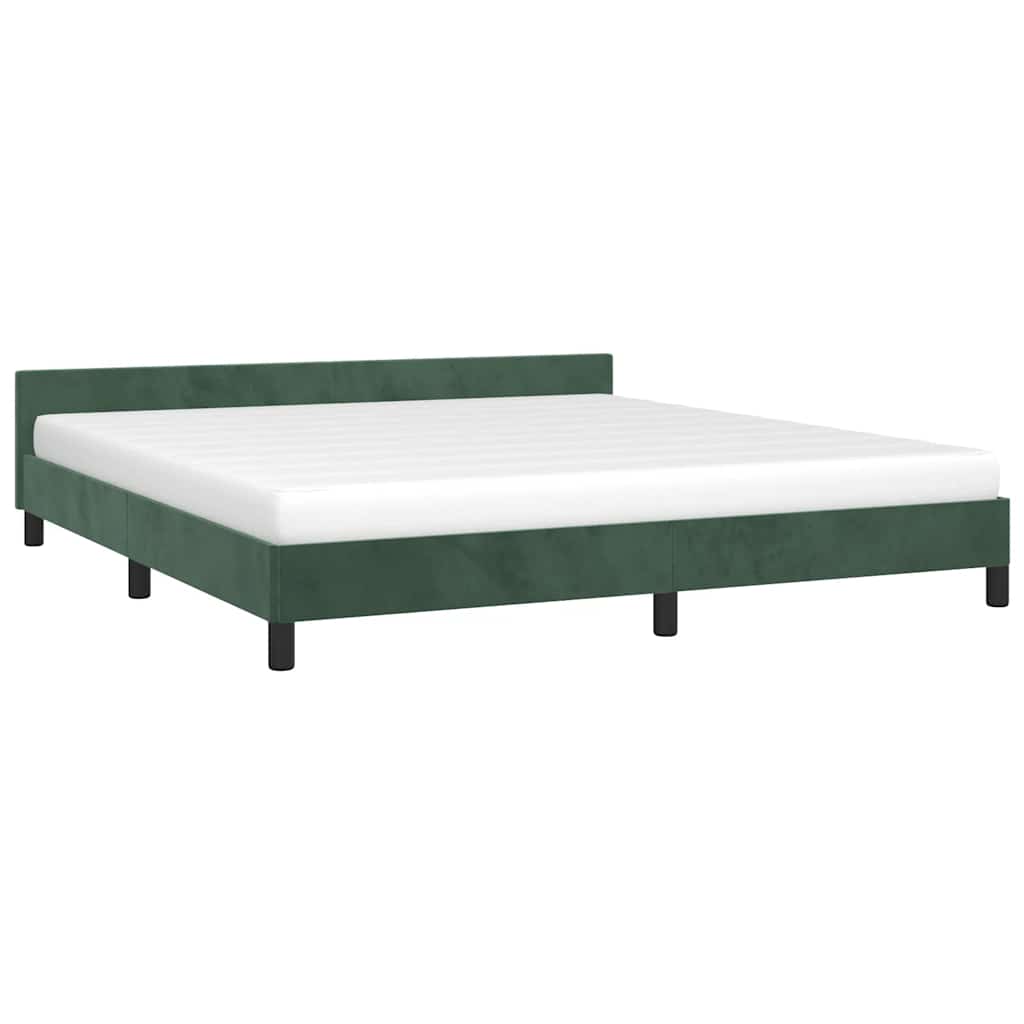 vidaXL Cadru de pat fără saltea, verde închis, 180x200 cm, catifea vidaXL Cadru de pat fără saltea, verde închis, 180x200 cm, catifea