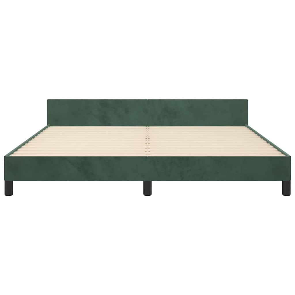 vidaXL Cadru de pat fără saltea, verde închis, 180x200 cm, catifea vidaXL Cadru de pat fără saltea, verde închis, 180x200 cm, catifea