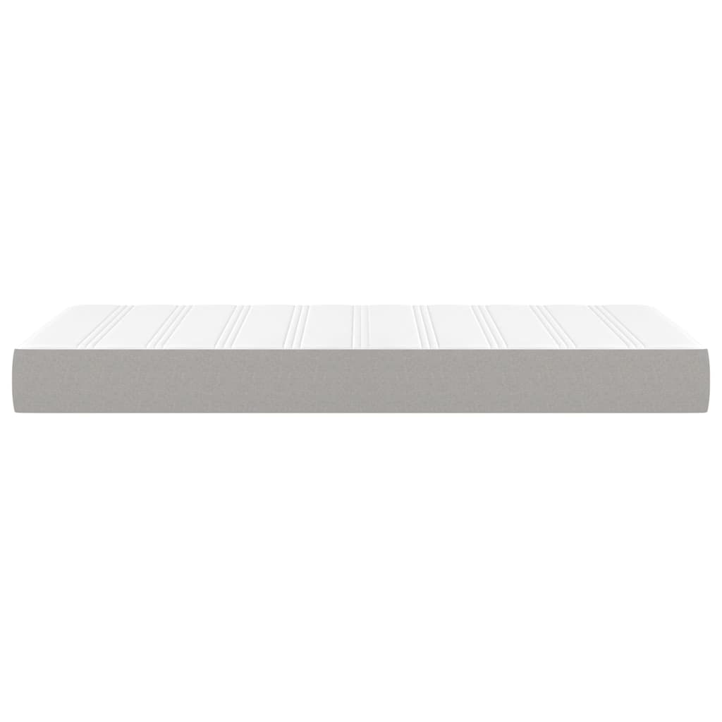 vidaXL Saltea de pat cu arcuri, gri deschis, 80x200x20 cm, textil