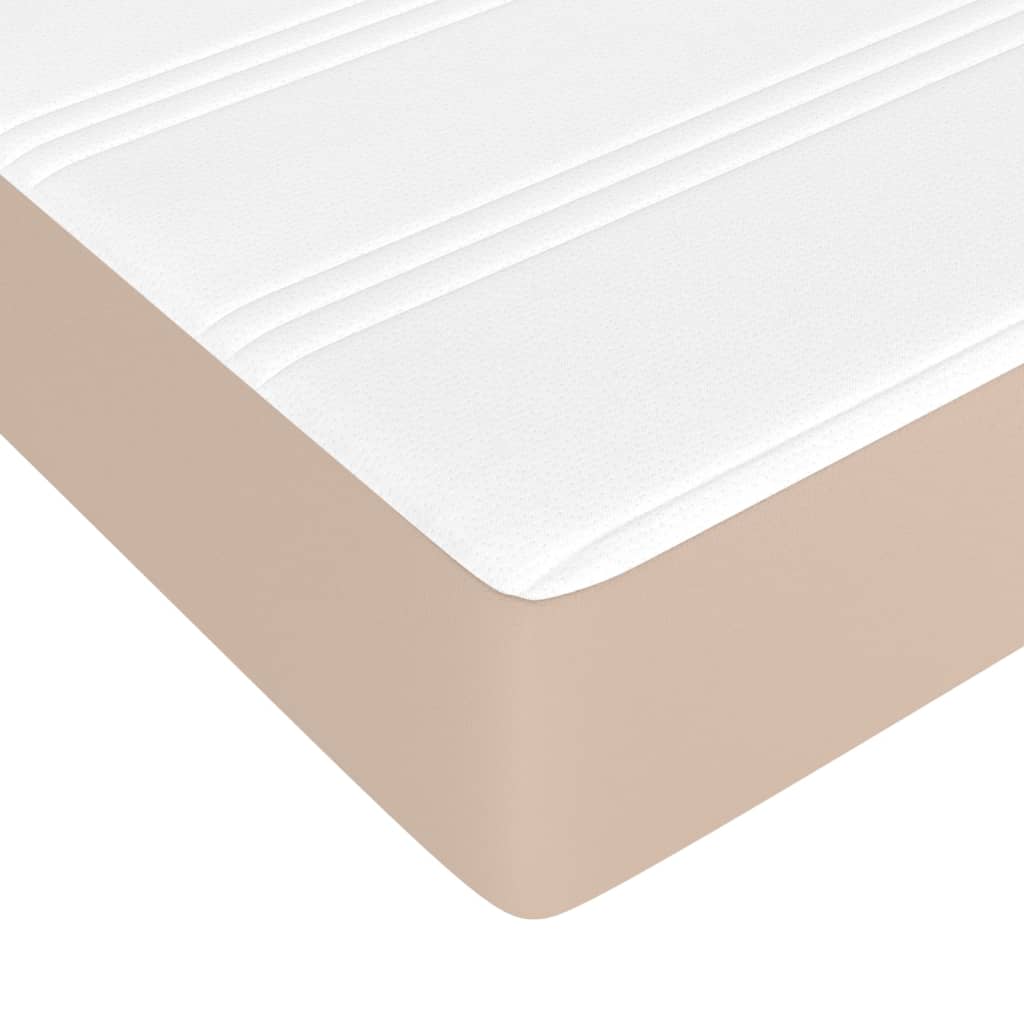 vidaXL Saltea de pat cu arcuri, cappuccino, 80x200x20 cm, piele eco vidaXL Saltea de pat cu arcuri, cappuccino, 80x200x20 cm, piele eco