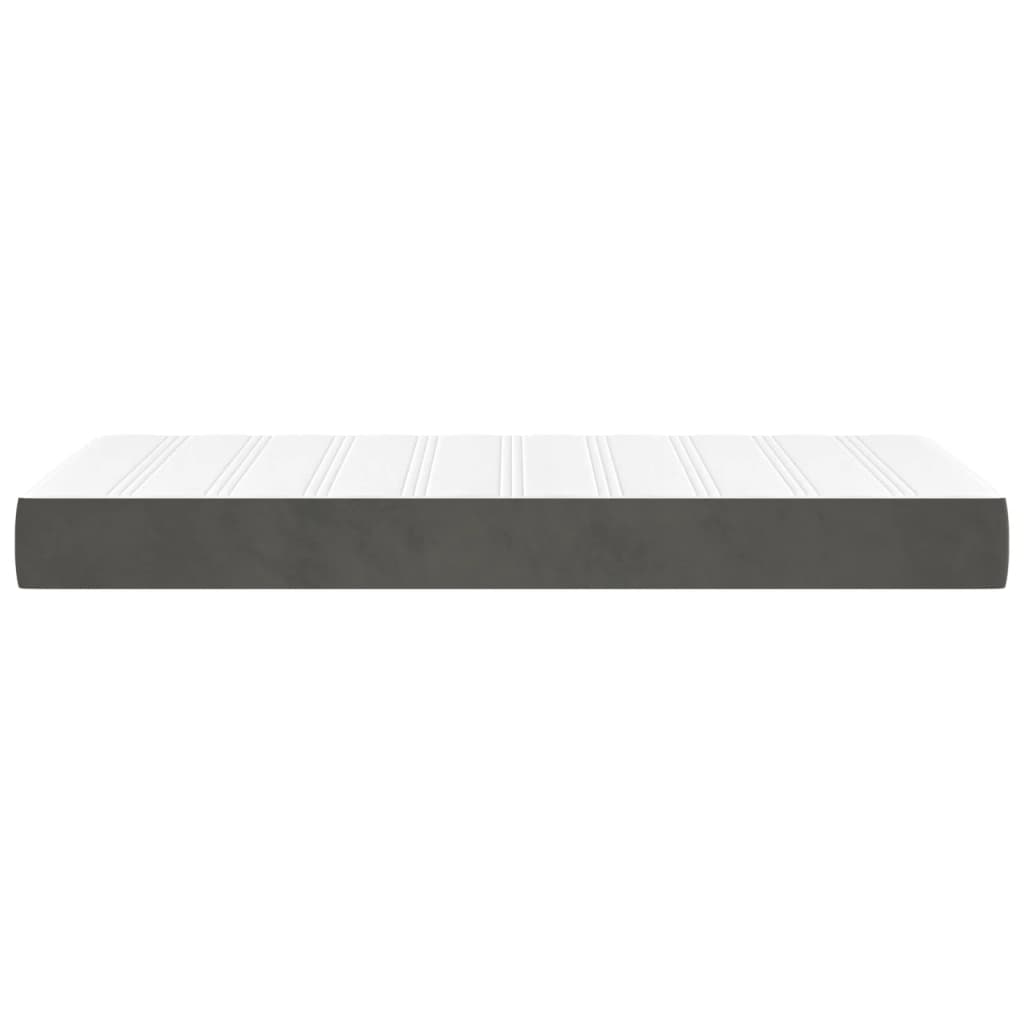 vidaXL Saltea de pat cu arcuri, gri închis, 80x200x20 cm, catifea vidaXL Saltea de pat cu arcuri, gri închis, 80x200x20 cm, catifea
