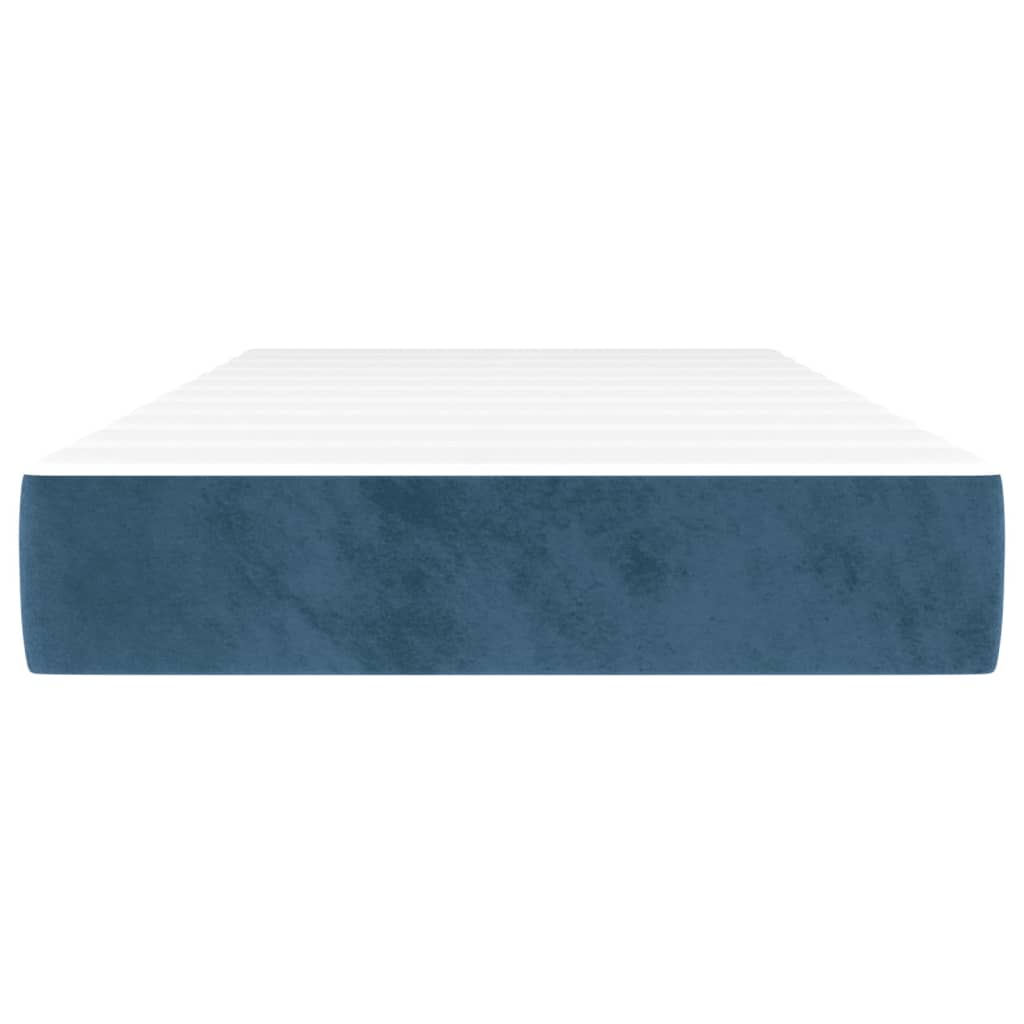 vidaXL Saltea de pat cu arcuri, albastru închis, 80x200x20 cm, catifea vidaXL Saltea de pat cu arcuri, albastru închis, 80x200x20 cm, catifea