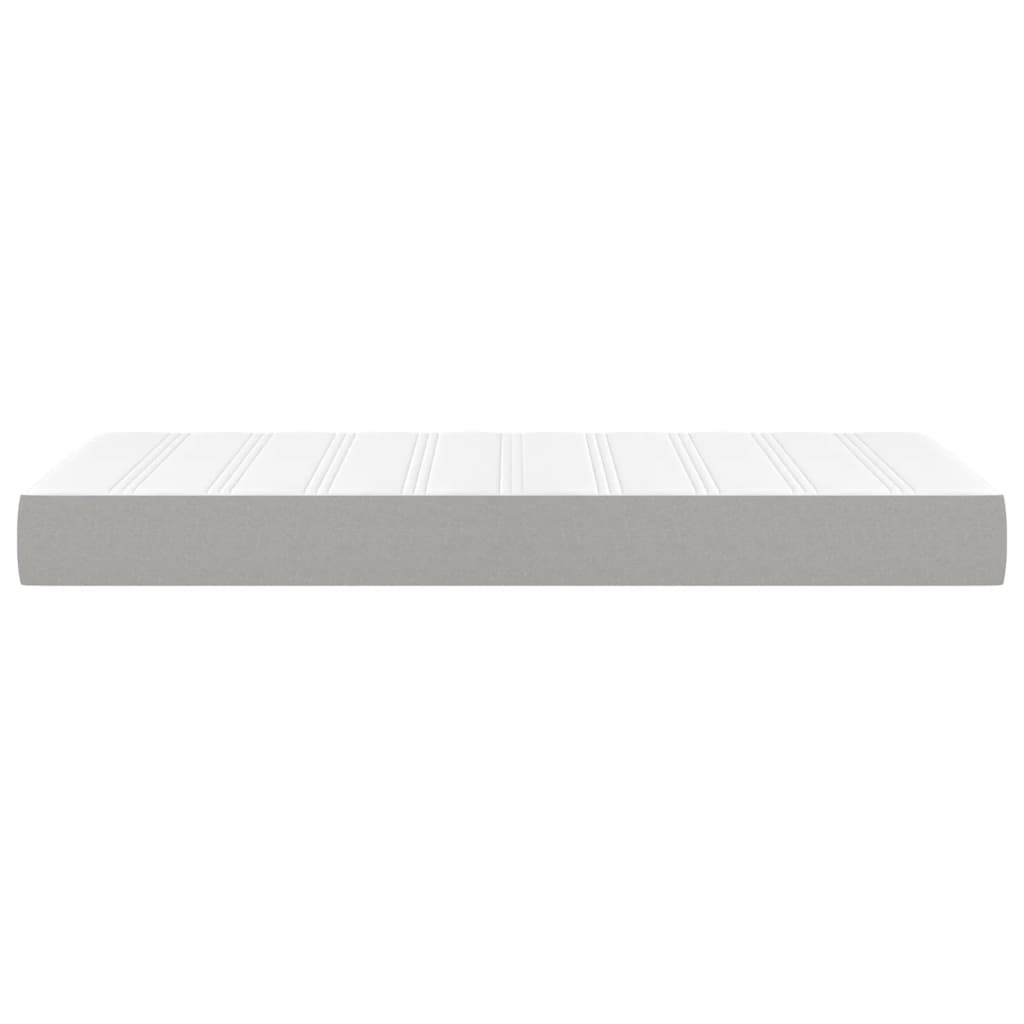 vidaXL Saltea de pat cu arcuri, gri deschis, 90x190x20 cm, textil vidaXL Saltea de pat cu arcuri, gri deschis, 90x190x20 cm, textil