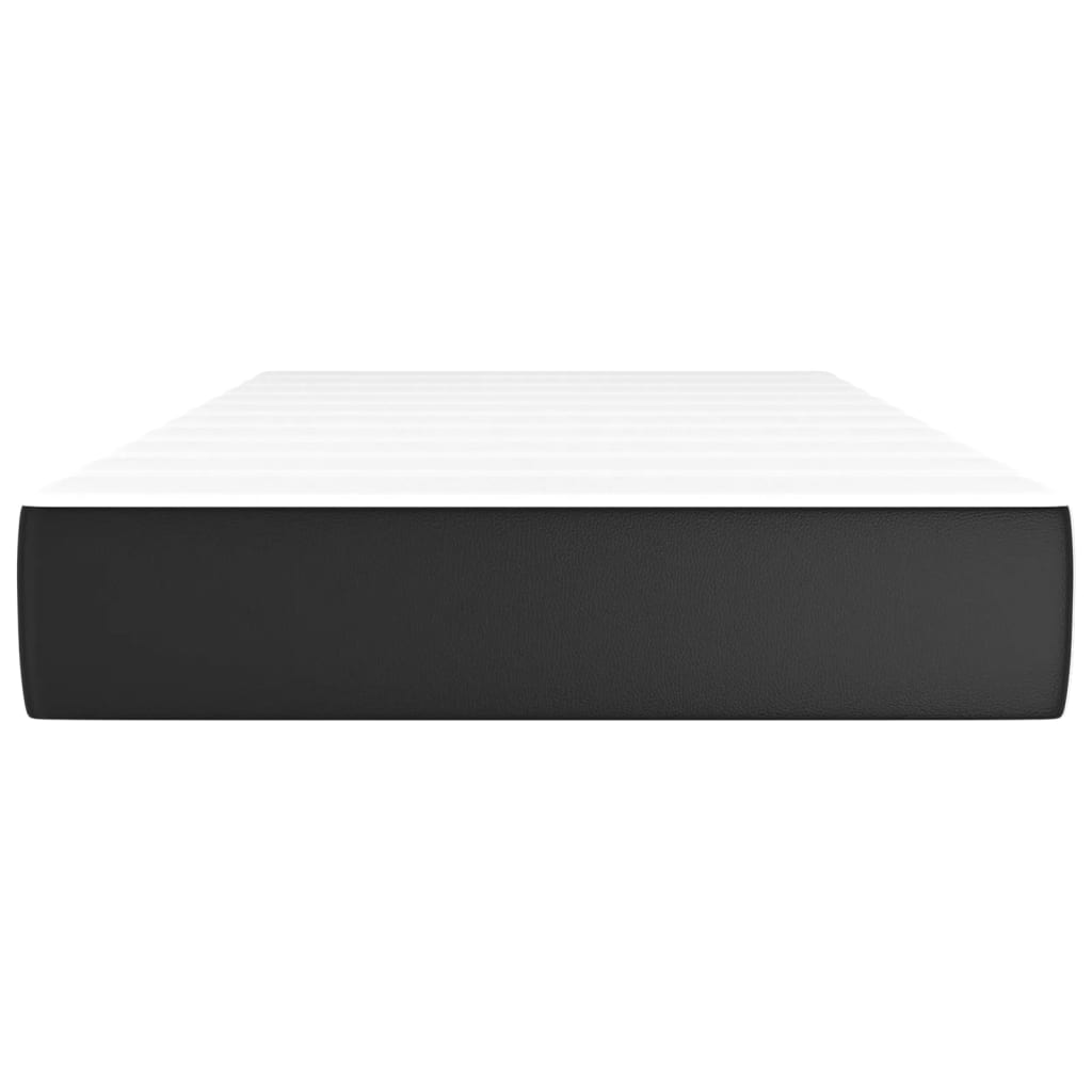vidaXL Saltea de pat cu arcuri, negru, 90x200x20 cm, piele ecologică