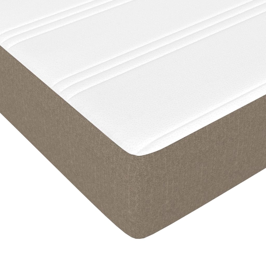 vidaXL Saltea de pat cu arcuri, gri taupe, 100x200x20 cm, textil vidaXL Saltea de pat cu arcuri, gri taupe, 100x200x20 cm, textil