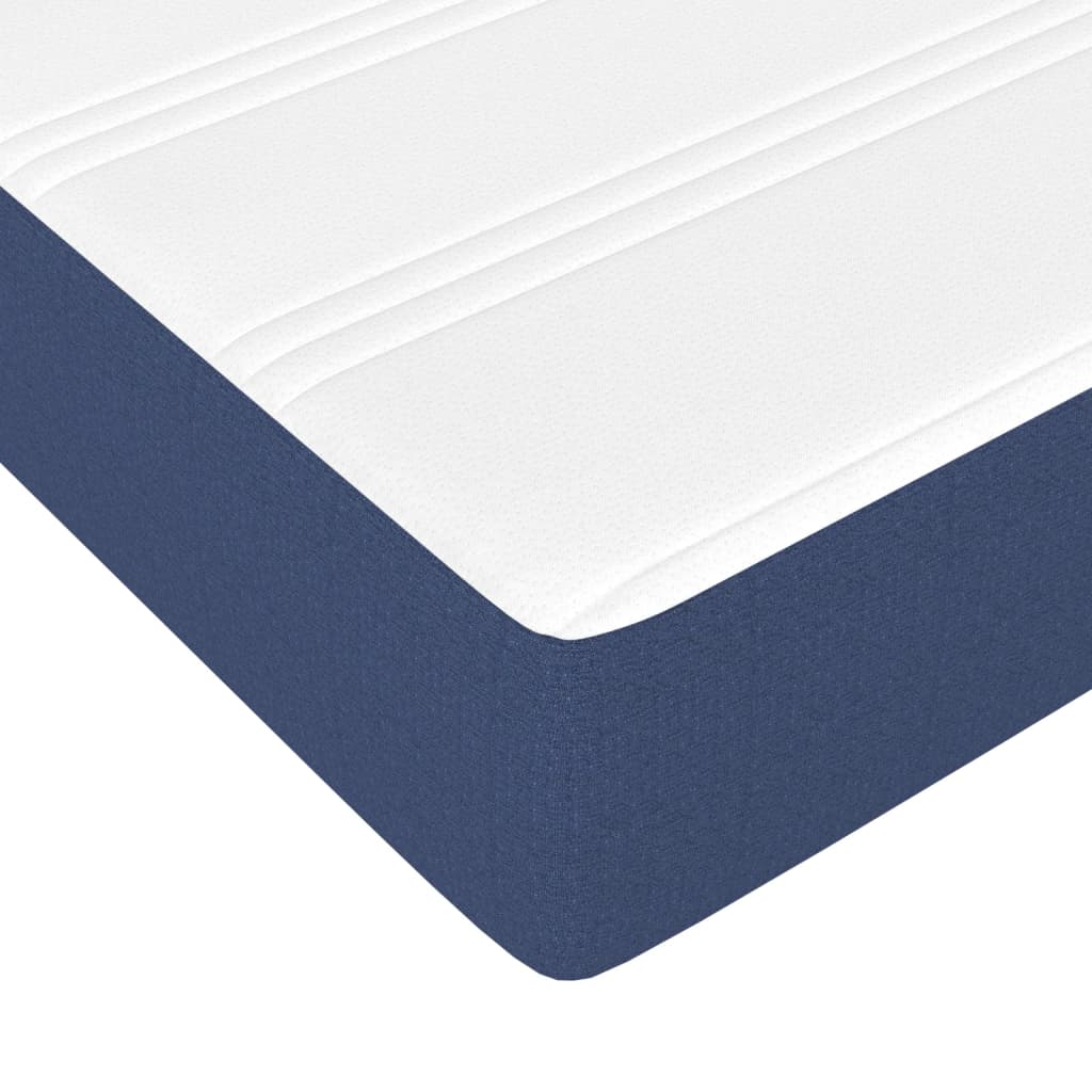 vidaXL Saltea de pat cu arcuri, albastru, 100x200x20 cm, textil vidaXL Saltea de pat cu arcuri, albastru, 100x200x20 cm, textil