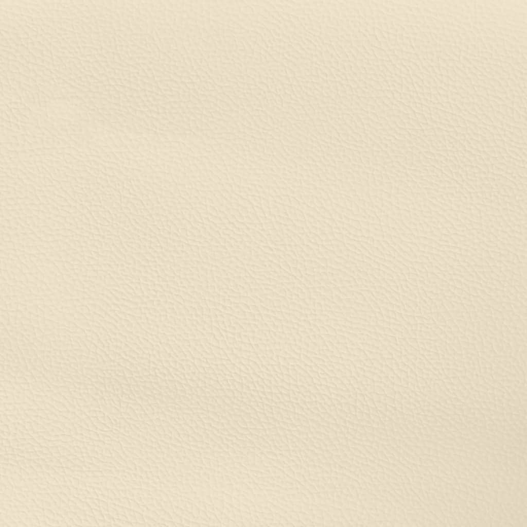 vidaXL Saltea de pat cu arcuri, crem, 100x200x20 cm, piele ecologică vidaXL Saltea de pat cu arcuri, crem, 100x200x20 cm, piele ecologică