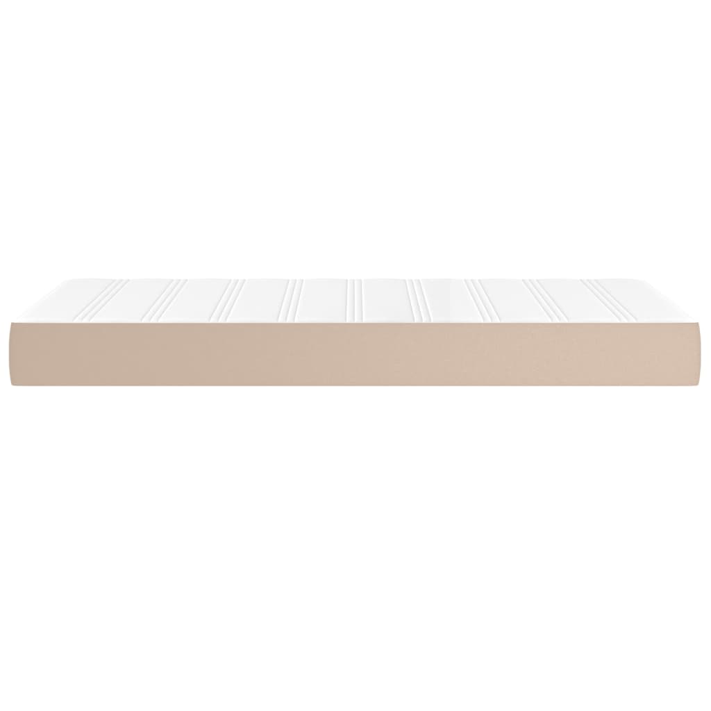 vidaXL Saltea de pat cu arcuri, cappuccino, 100x200x20 cm, piele eco vidaXL Saltea de pat cu arcuri, cappuccino, 100x200x20 cm, piele eco
