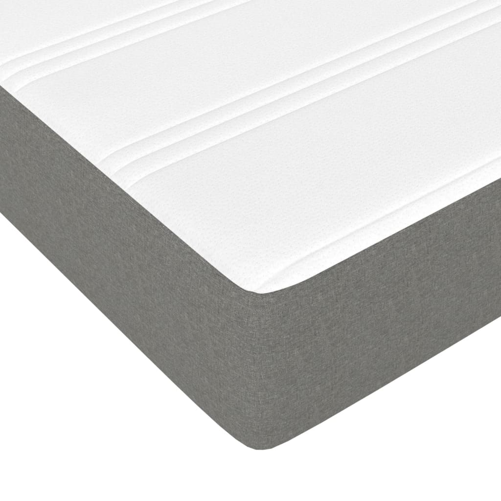 vidaXL Saltea de pat cu arcuri, gri închis, 120x200x20 cm, textil vidaXL Saltea de pat cu arcuri, gri închis, 120x200x20 cm, textil