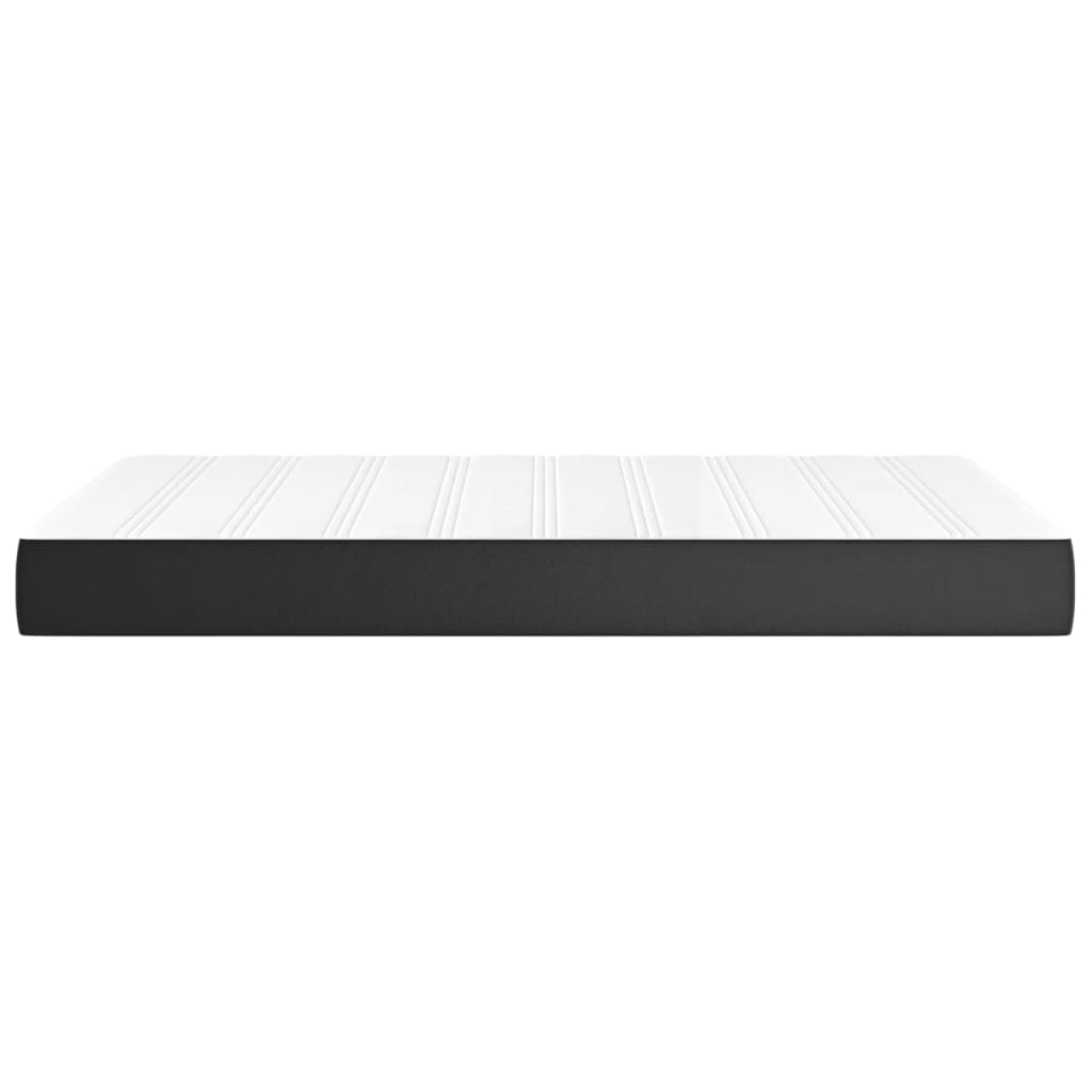 vidaXL Saltea de pat cu arcuri, negru, 120x200x20 cm, piele ecologică