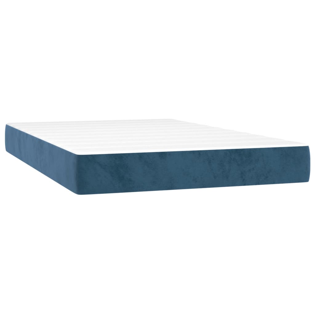 vidaXL Saltea de pat cu arcuri, albastru închis, 120x200x20 , catifea vidaXL Saltea de pat cu arcuri, albastru închis, 120x200x20 , catifea