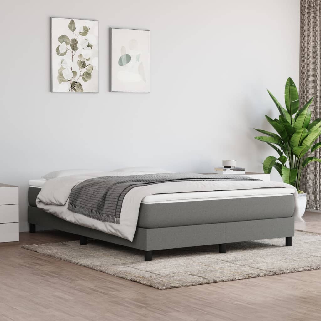vidaXL Saltea de pat cu arcuri, gri închis, 140x190x20 cm, textil vidaXL Saltea de pat cu arcuri, gri închis, 140x190x20 cm, textil