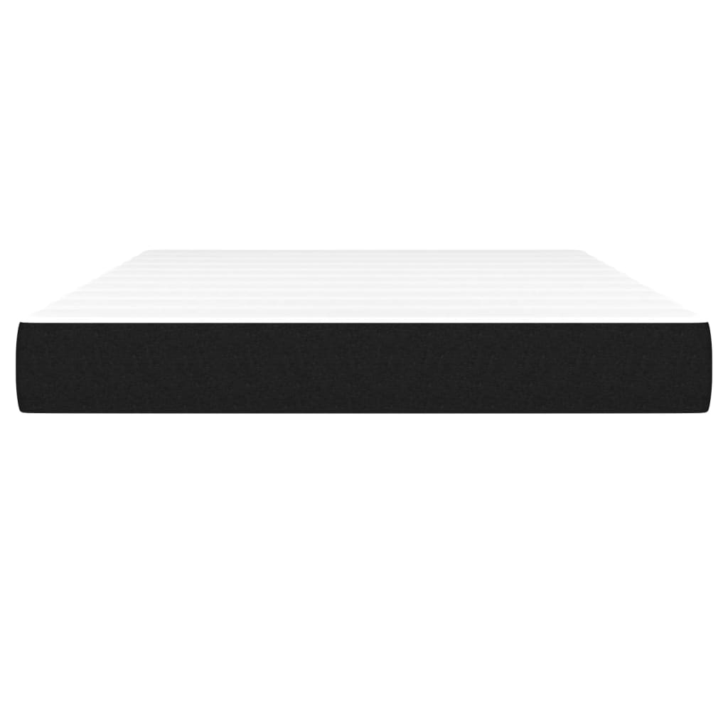 vidaXL Saltea de pat cu arcuri, negru, 140x190x20 cm, textil