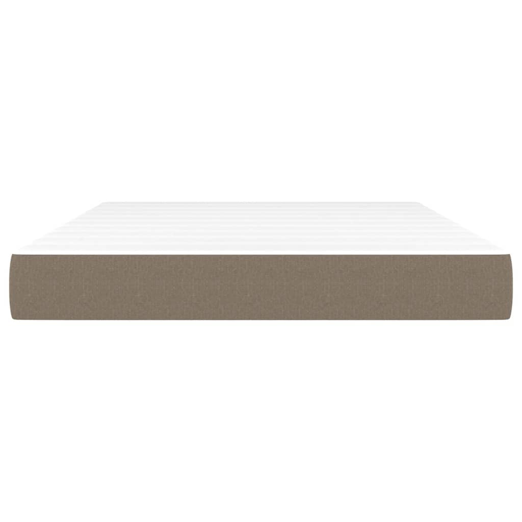 vidaXL Saltea de pat cu arcuri, gri taupe, 140x190x20 cm, textil vidaXL Saltea de pat cu arcuri, gri taupe, 140x190x20 cm, textil
