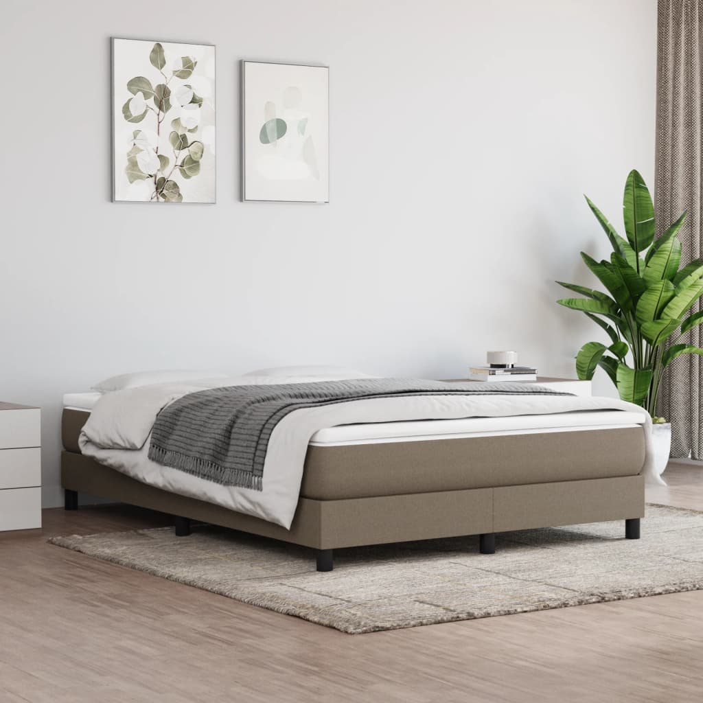 vidaXL Saltea de pat cu arcuri, gri taupe, 140x190x20 cm, textil vidaXL Saltea de pat cu arcuri, gri taupe, 140x190x20 cm, textil