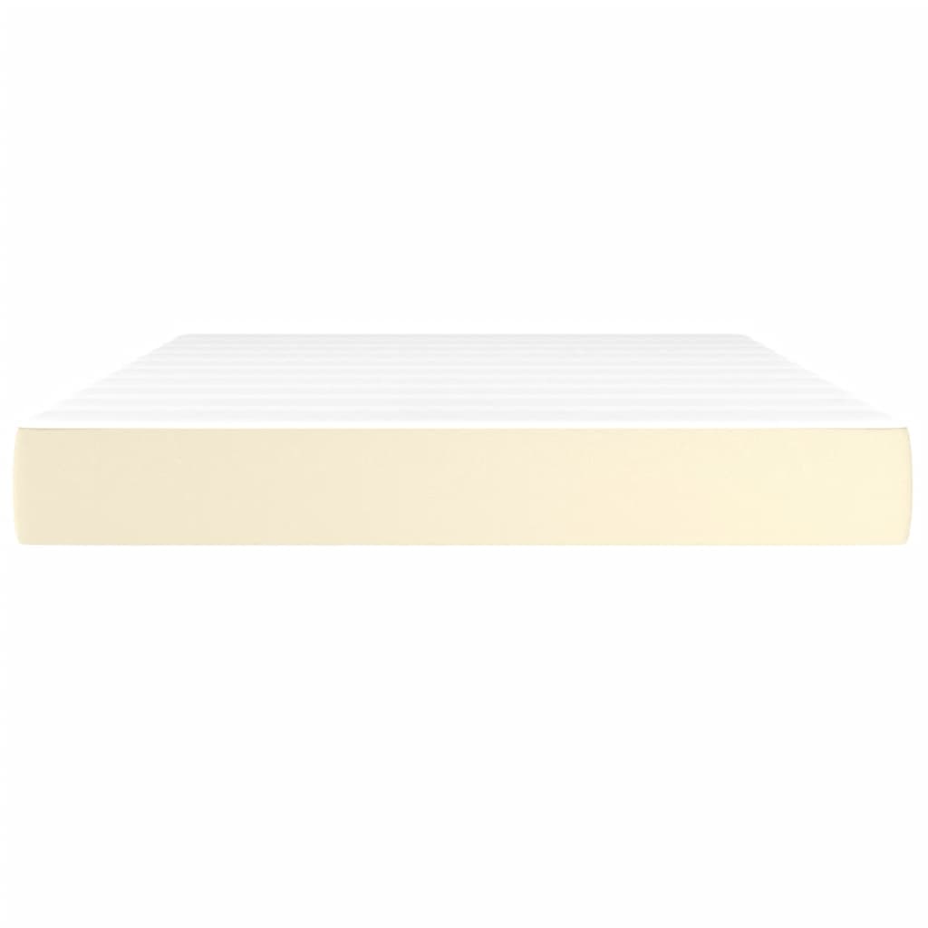 vidaXL Saltea de pat cu arcuri, crem, 140x190x20 cm, piele ecologică vidaXL Saltea de pat cu arcuri, crem, 140x190x20 cm, piele ecologică