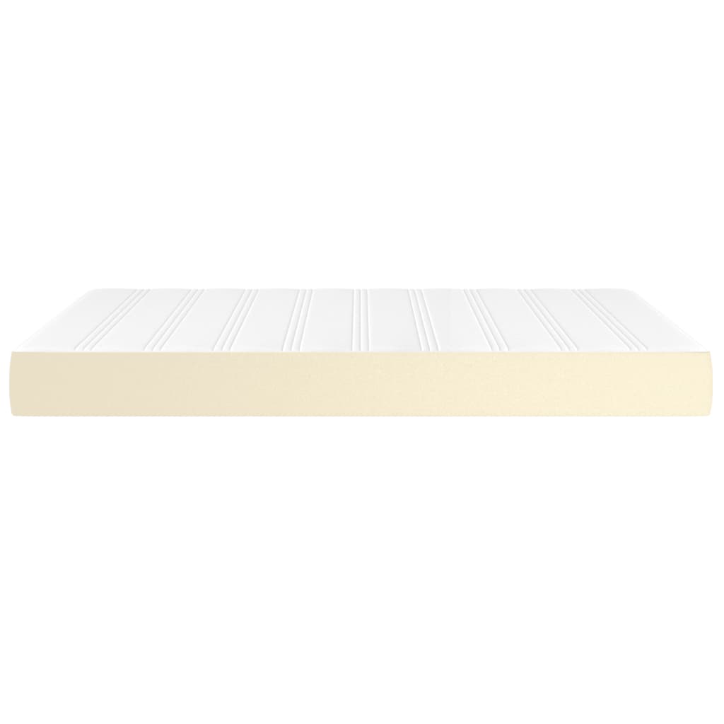 vidaXL Saltea de pat cu arcuri, crem, 140x190x20 cm, piele ecologică vidaXL Saltea de pat cu arcuri, crem, 140x190x20 cm, piele ecologică