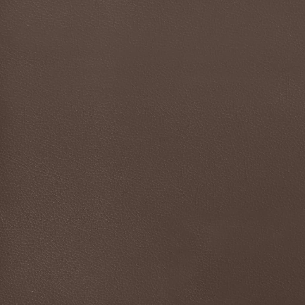 vidaXL Saltea de pat cu arcuri, maro, 140x190x20 cm, piele ecologică