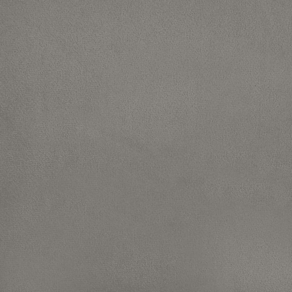 vidaXL Saltea de pat cu arcuri, gri deschis, 140x190x20 cm, catifea