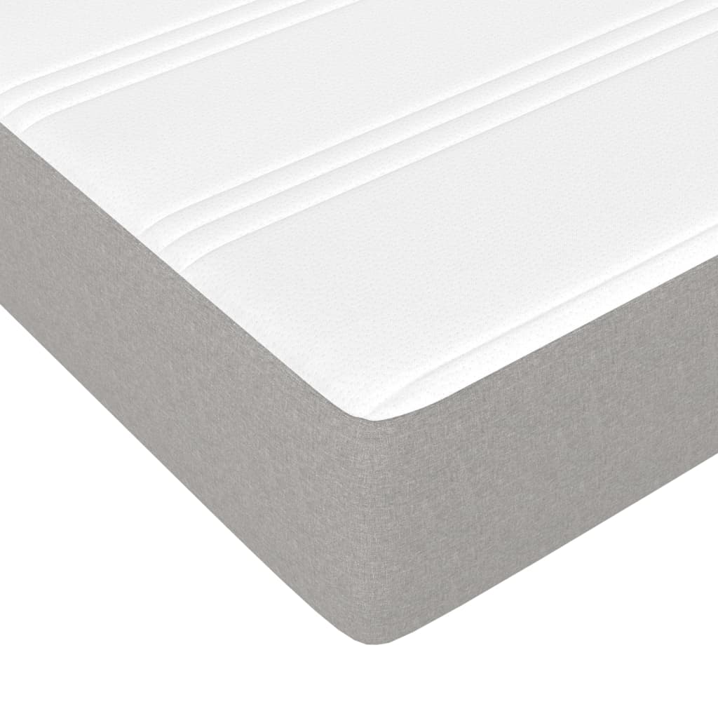 vidaXL Saltea de pat cu arcuri, gri deschis, 140x200x20 cm, textil vidaXL Saltea de pat cu arcuri, gri deschis, 140x200x20 cm, textil