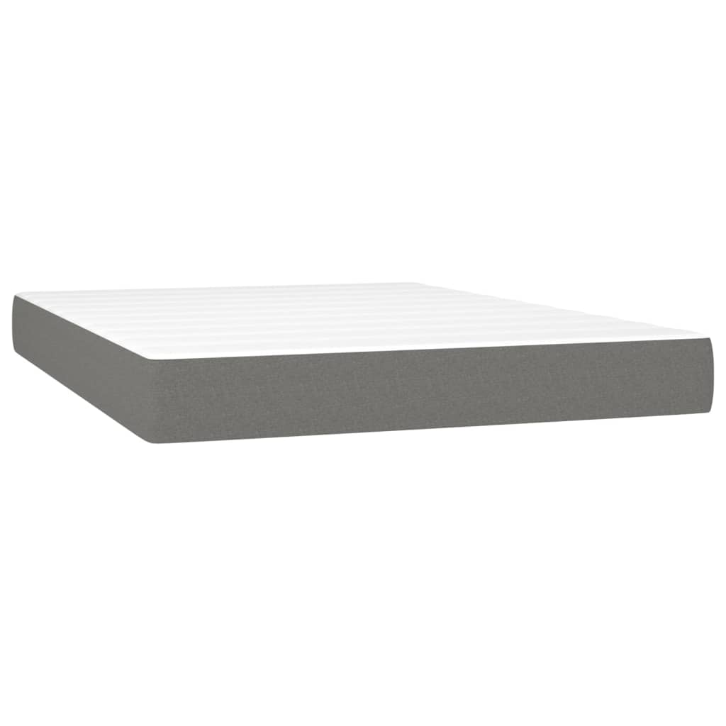 vidaXL Saltea de pat cu arcuri, gri închis, 140x200x20 cm, textil vidaXL Saltea de pat cu arcuri, gri închis, 140x200x20 cm, textil