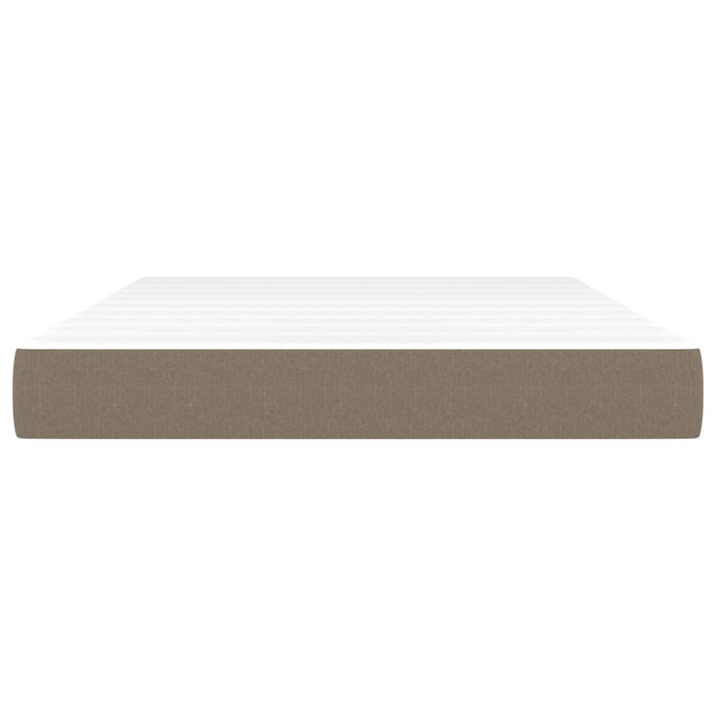 vidaXL Saltea de pat cu arcuri, gri taupe, 140x200x20 cm, textil vidaXL Saltea de pat cu arcuri, gri taupe, 140x200x20 cm, textil