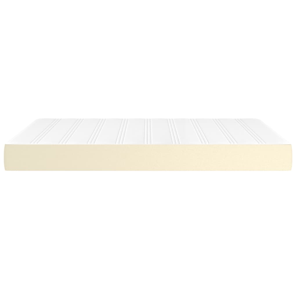 vidaXL Saltea de pat cu arcuri, crem, 140x200x20 cm, piele ecologică vidaXL Saltea de pat cu arcuri, crem, 140x200x20 cm, piele ecologică