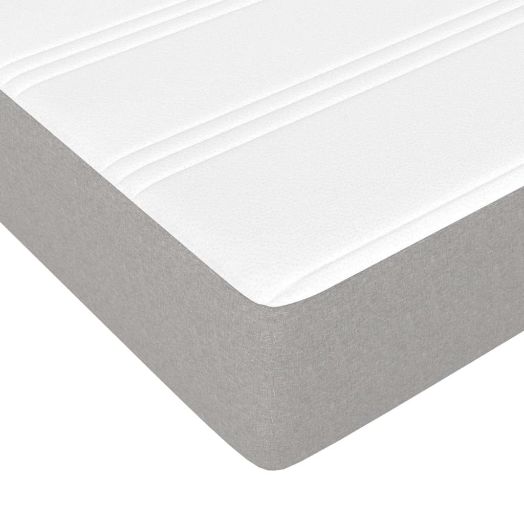 vidaXL Saltea de pat cu arcuri, gri deschis, 160x200x20 cm, textil vidaXL Saltea de pat cu arcuri, gri deschis, 160x200x20 cm, textil