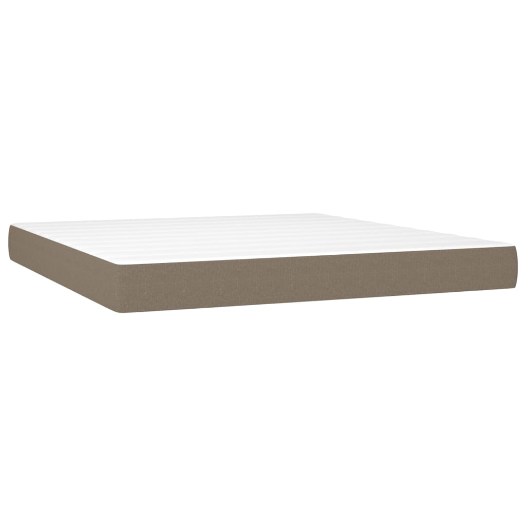 vidaXL Saltea de pat cu arcuri, gri taupe, 160x200x20 cm, textil vidaXL Saltea de pat cu arcuri, gri taupe, 160x200x20 cm, textil