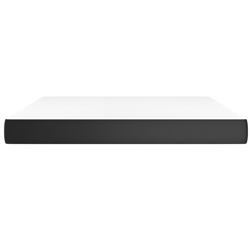 vidaXL Saltea de pat cu arcuri, negru, 160x200x20 cm, piele ecologică