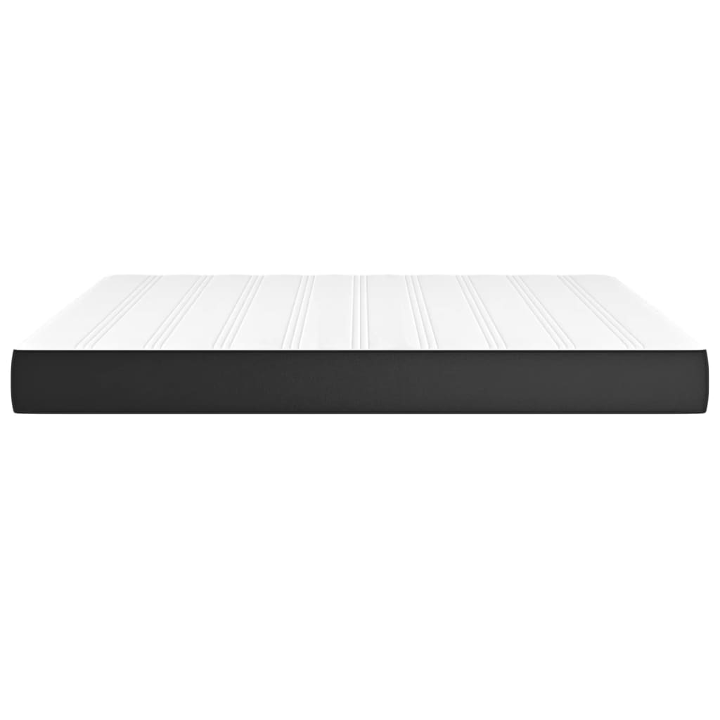 vidaXL Saltea de pat cu arcuri, negru, 160x200x20 cm, piele ecologică