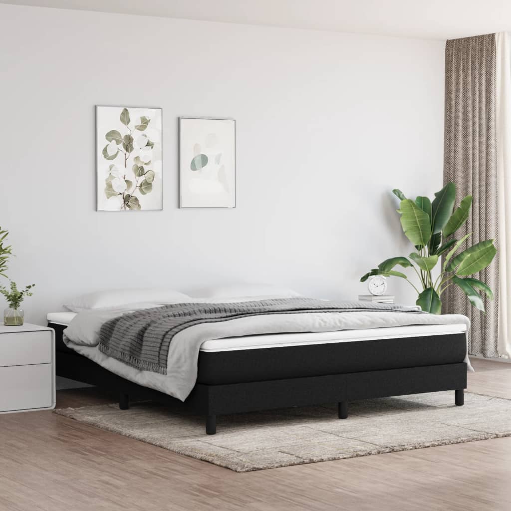 vidaXL Saltea de pat cu arcuri, negru, 180x200x20 cm, textil vidaXL Saltea de pat cu arcuri, negru, 180x200x20 cm, textil