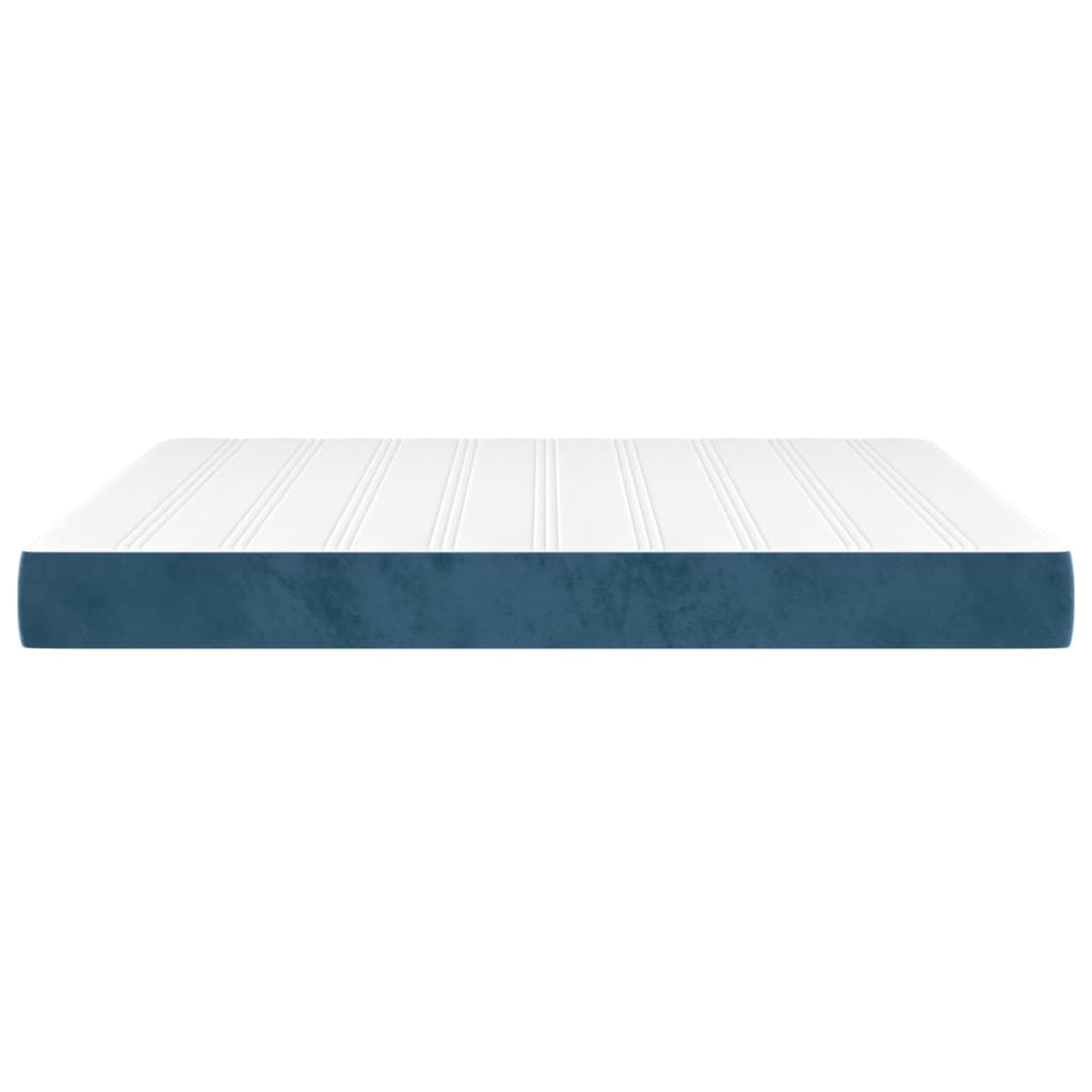 vidaXL Saltea de pat cu arcuri, albastru închis, 180x200x20cm, catifea vidaXL Saltea de pat cu arcuri, albastru închis, 180x200x20cm, catifea