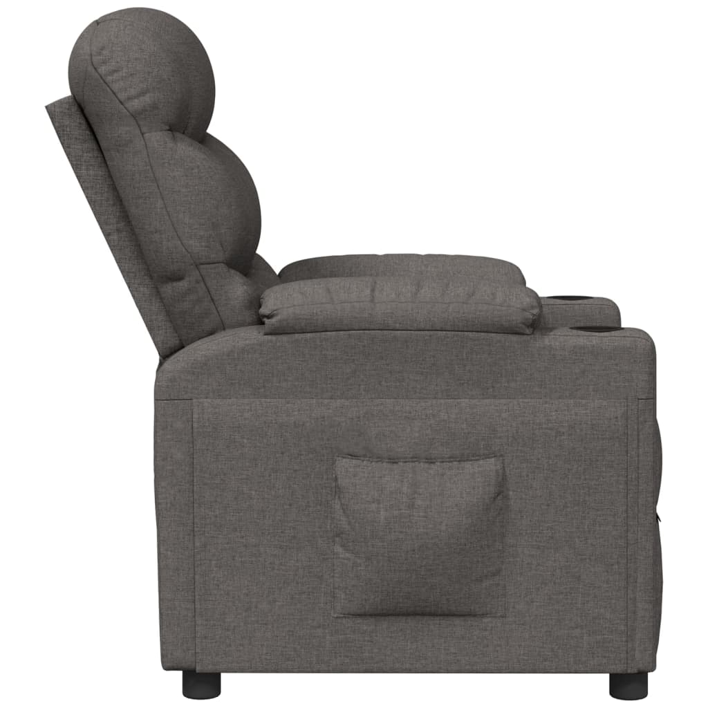 vidaXL Fotoliu rabatabil, gri închis, material textil