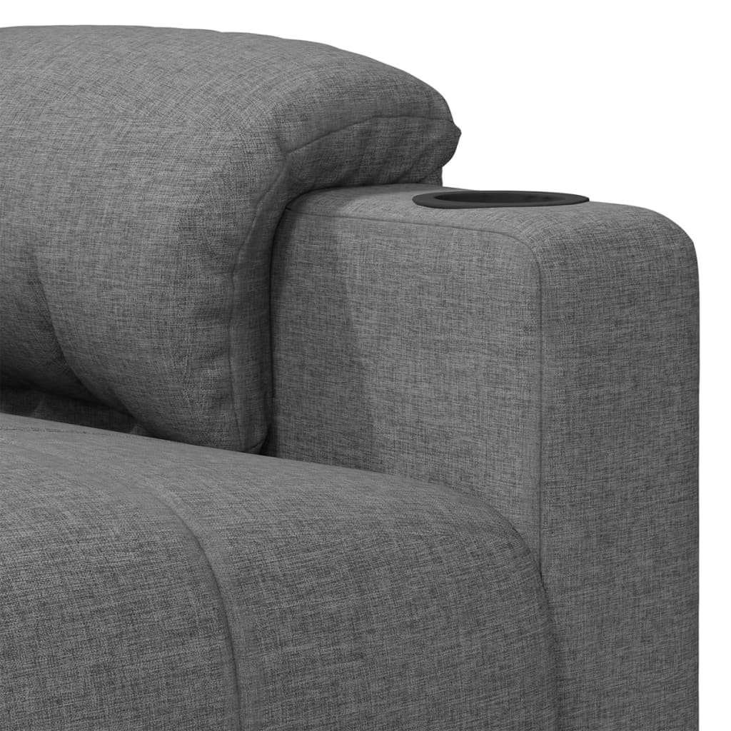 vidaXL Fotoliu de masaj, gri deschis, material textil