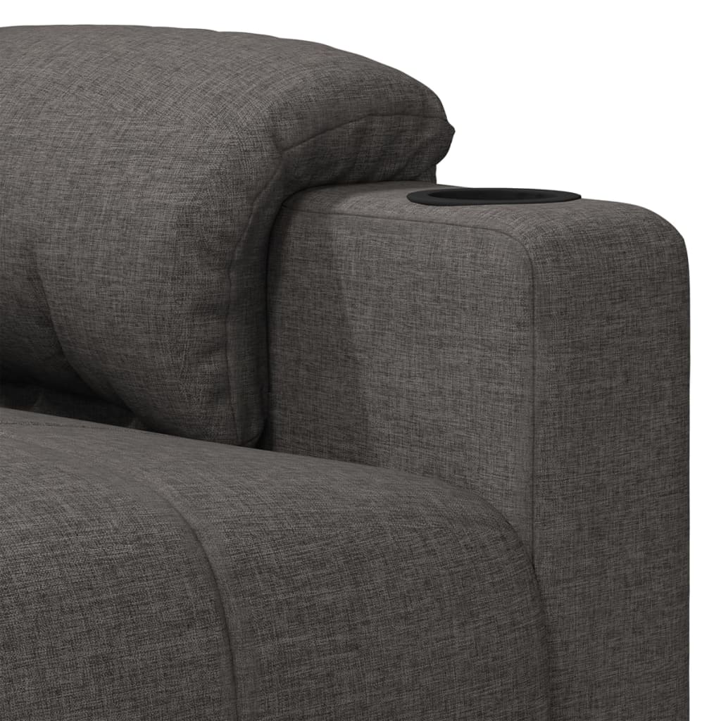 vidaXL Fotoliu de masaj, gri închis, material textil