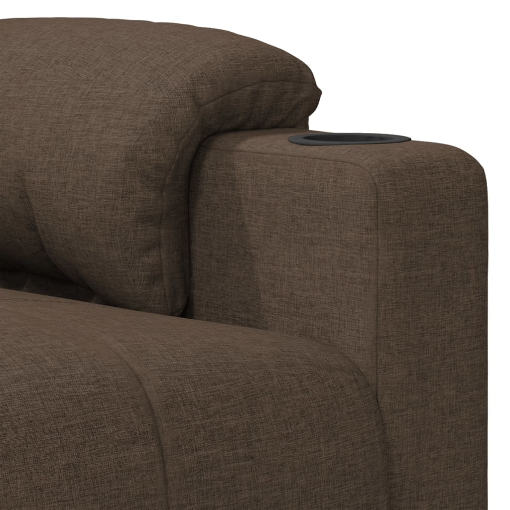 vidaXL Fotoliu de masaj, maro, material textil