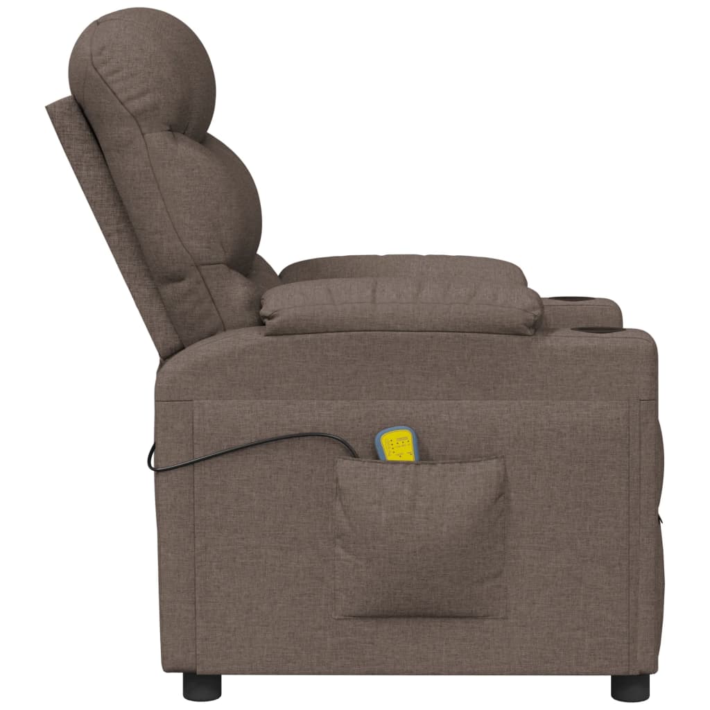 vidaXL Scaun de masaj, taupe, țesătură vidaXL Scaun de masaj, taupe, țesătură