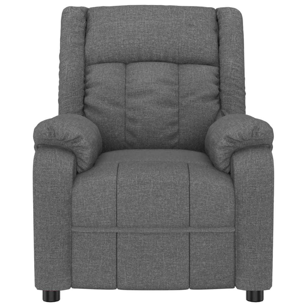 vidaXL Fotoliu de masaj, gri închis, material textil vidaXL Fotoliu de masaj, gri închis, material textil