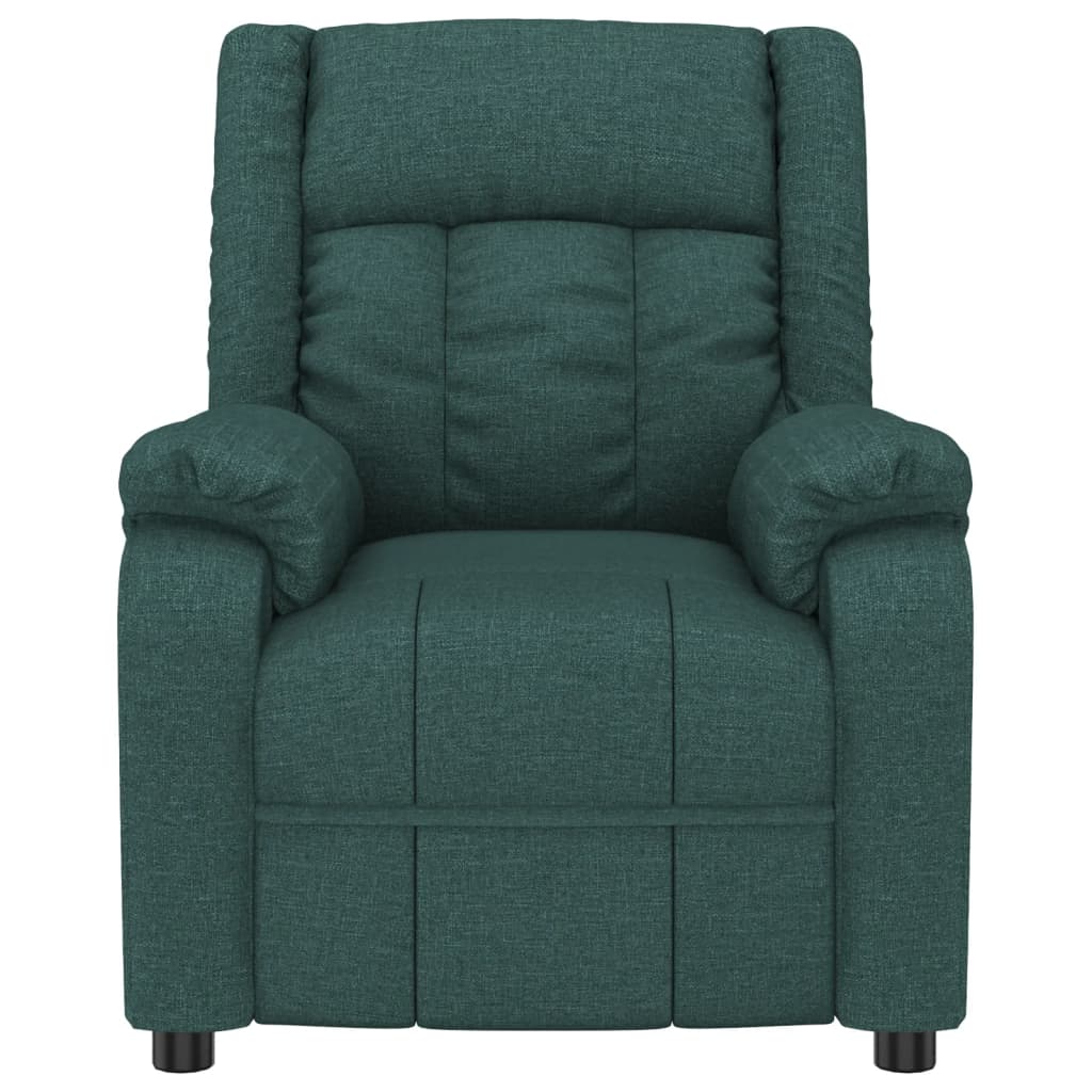 vidaXL Fotoliu de masaj, verde închis, material textil