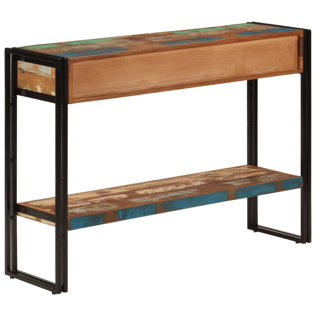 vidaXL Masă consolă, 110x30x76 cm, lemn masiv reciclat