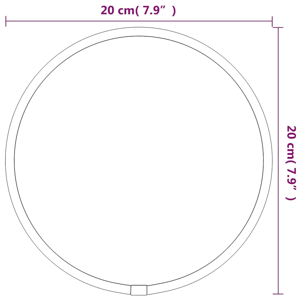 vidaXL Oglindă de perete rotundă, argintiu, Ø 20 cm vidaXL Oglindă de perete rotundă, argintiu, Ø 20 cm