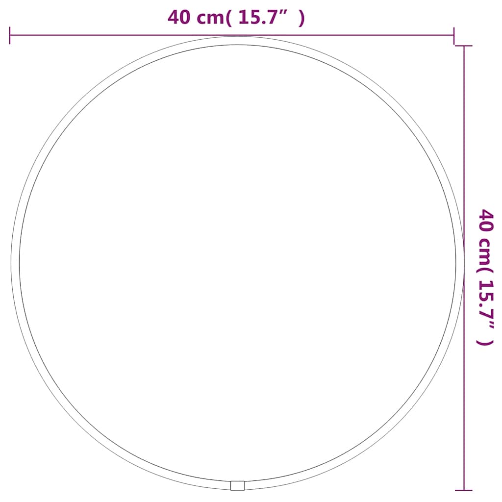 vidaXL Oglindă de perete rotundă, negru, Ø 40 cm vidaXL Oglindă de perete rotundă, negru, Ø 40 cm